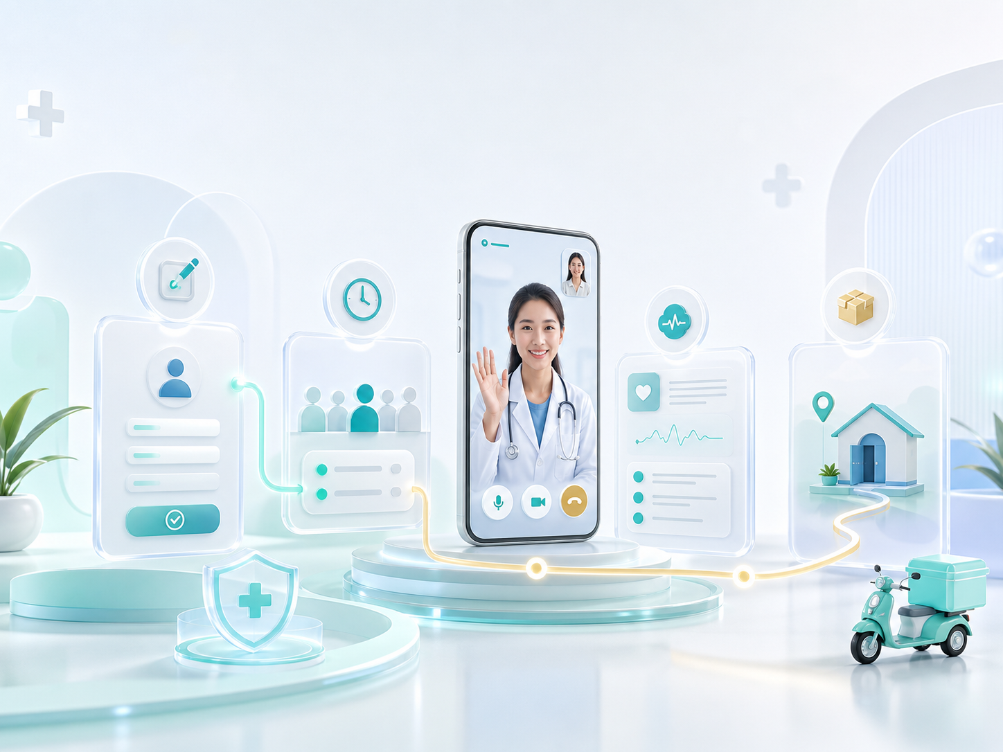 Digital health care flow screen