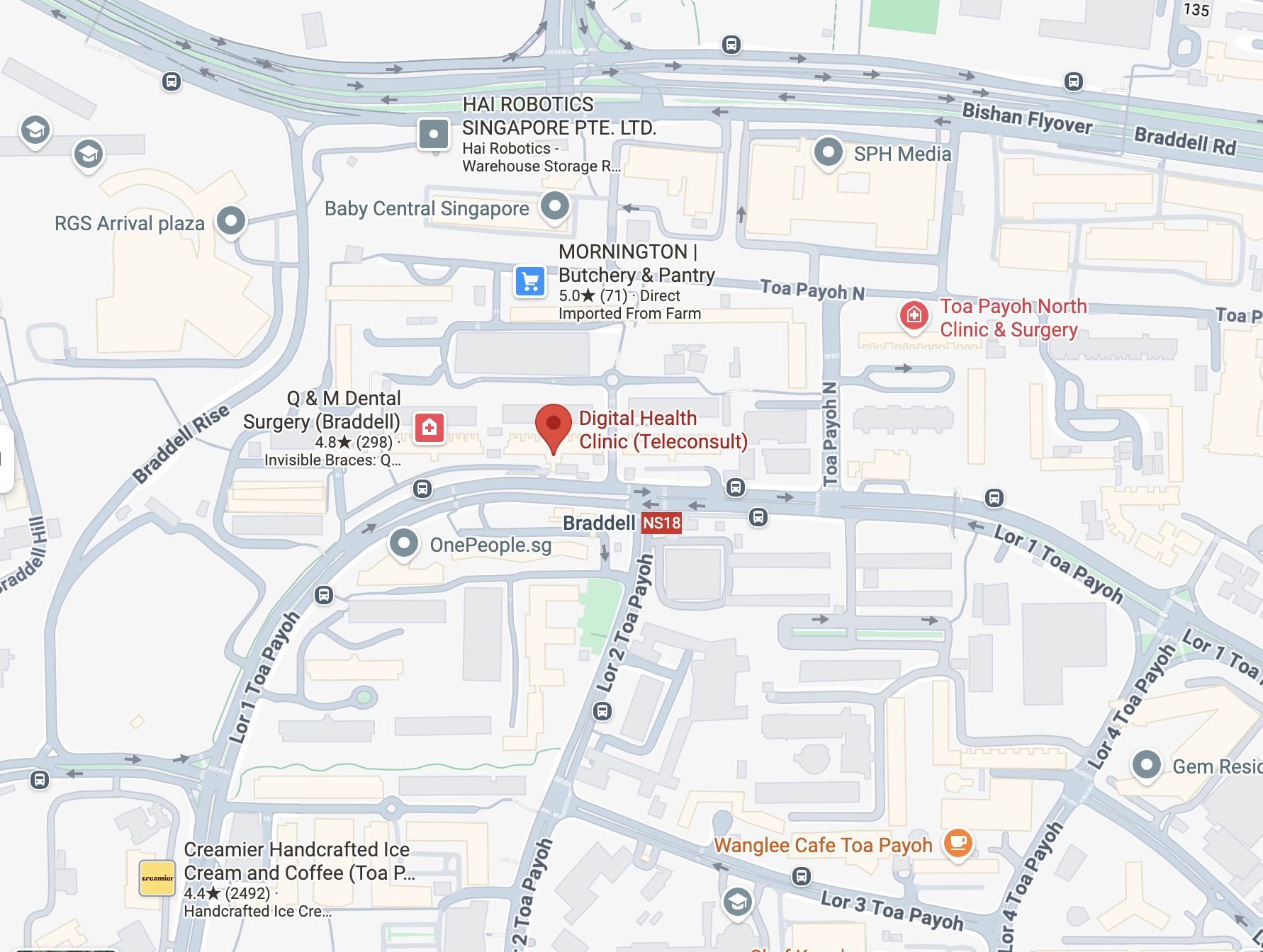 Map preview for DigitalHealth.sg