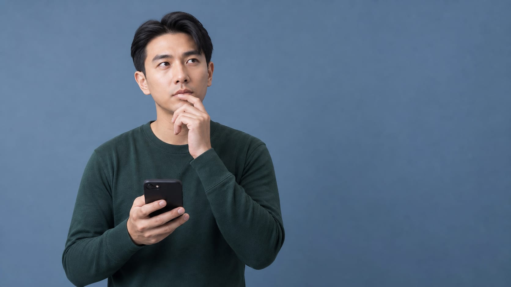Patient thinking carefully before deciding whether teleconsult is suitable