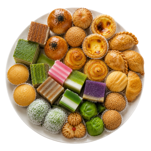 Spread of Singaporean hawker dishes high in refined carbohydrates and sugar that drive blood glucose up